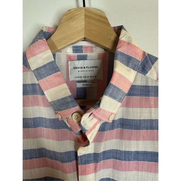 Denim & Flower Button Up - Picture 3 of 7